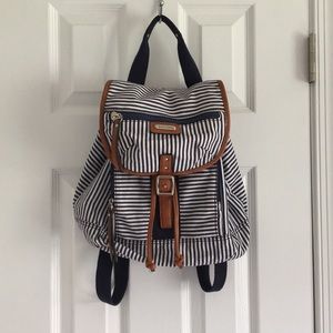 Franco Sarto navy/white stationed knapsack